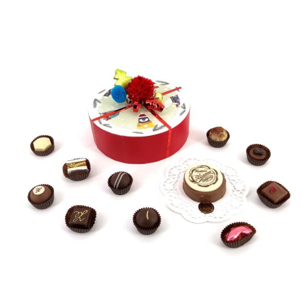 Zauner Christmas candy box "Christmas magic", round, 280 g