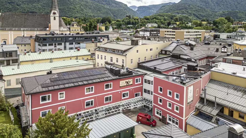 Konditorei Zauner - view of the company building from above