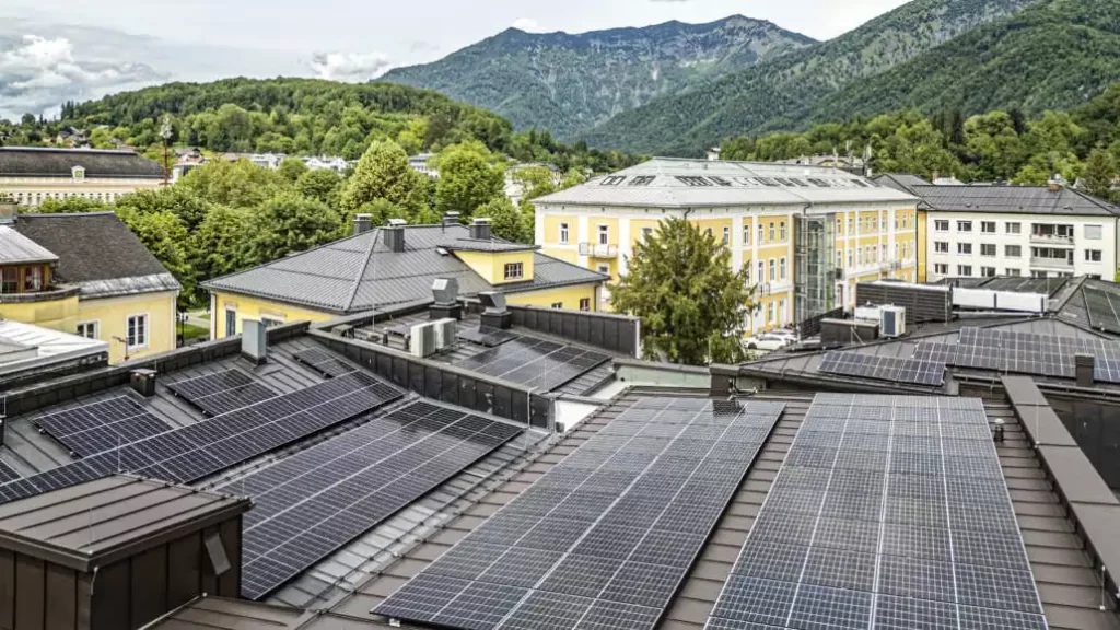 View of the PV system on the roof.