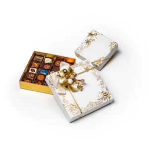 Weihnachtsbonboniere "Schneegold"